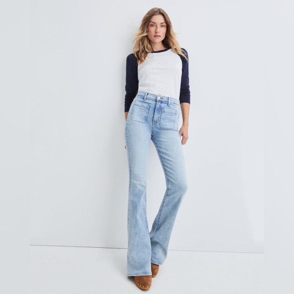 Veronica Beard Light Blue Flare Jeans